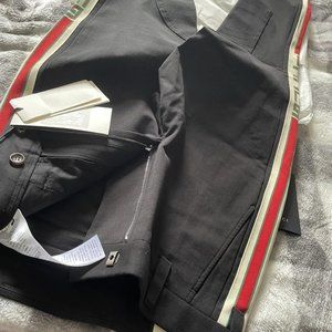 Authentic gucci men black stretch Gabardine riding pants